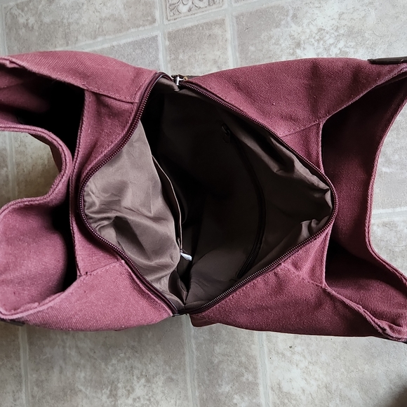 M+C canvas hobo handbag purse - Picture 5 of 7